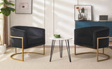 Upholstered velvet chair Gold metal bracket, medieval living room office tea room lounge chair with W2113P228833