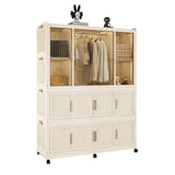 Portable Wardrobe Closet Storage Organizer for Clothes,Clothes Dresser,12 Magnetic Doors-12 Cubes & 35237232