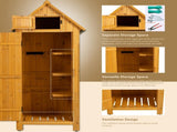 Outdoor Tool Storage Cabinet, Wooden Fir Garden Shed with Single Storage Door 75540966