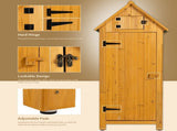 Outdoor Tool Storage Cabinet, Wooden Fir Garden Shed with Single Storage Door 75540966