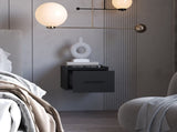 Black Wall-Mounted Floating Nightstand B062P175145