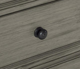 Transitional-Rustic Style Coffee and Antique Gray 2-Drawer Nightstand 1pc Flat Knobs Classic Bedroom B011P240234