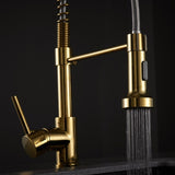 Commercial Kitchen Faucet with Pull Down Sprayer, Single Handle Single Lever Kitchen Sink Faucet W1932P156146