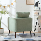 Barrel Chair, Teddy Fabric Accent Chair, Fabric Armchair Club Chair,Upholstered Arm Chair with Solid W1028P236497