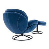 Accent chair TV Chair Living room Chair with Ottoman-Blue W676P232275