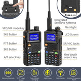 BAOFENG UV-5RH 10w GMRS Ham Radio with Long Range Walkie Talkies, Multifunctional Use, USB-C 30014787