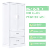 Tall Bathroom Storage Cabinet, Cabinet with Two Doors and Drawers, Adjustable Shelf, MDF Board, N725P178675K