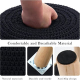 Round Ottoman Multifunctional Cotton Knitted Shoe Changing Stool Footrest Stool for Living Room 17932579
