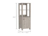 Hanover 4-Shelf Linen Cabinet Light Grey B06280006