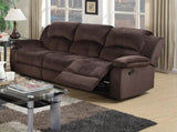 Comfortable Motion Sofa 1pc Couch Living Room Furniture Chocolate Padded Suede Plush Cushion Metal B011P205572