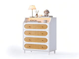 () 4-Drawer Dresser with Rattan-Finish Fronts and RGB Lighting Particleboard 81878856