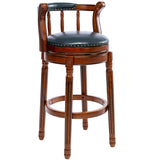 Bar Stools Seat Height 29.5'' Leather Wooden Bar Stools W2195135471