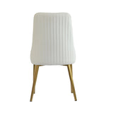 ZNTS Modern PU sponge-filled dining chair, solid wood metal legs, suitable for restaurants, living rooms W1535119452