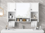 35'' x 28'' Modern Wall Mounted Bathroom Storage Cabinet, Bathroom Wall Cabinet with Mirror, 20410048