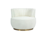 COOLMORE 360 Degree Swivel Cuddle Barrel Accent Sofa Chairs, Round Armchairs with Wide Upholstered, W395P232985