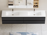 72" Floating Bathroom Vanity with Sink, Modern Wall-Mounted Bathroom Storage Vanity Cabinet with 2 W1573P152693