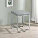Light Grey Upholstered Square Vanity Stool B062P145504