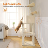 ZNTS 63'' Multi-Level Cat Tree Cat Tower for Indoor Cats with Sisal-Covered Scratching Post, Cozy Cat 51846476