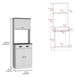 Tampa Kitchen Pantry with Drawer and 2 Cabinets B070P173169