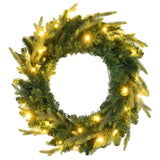 ZNTS 6FT Pre-Lit Aspen Fir Artificial Christmas Tree with Wreath & Garland,Grass Green Xmas Tree with 380 21108822