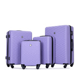 luggage 4-piece ABS lightweight suitcase with rotating wheels, 24 inch and 28 inch with TSA lock, W284P149253