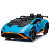 ZNTS Lamborghini Huracan Sto 24V Kids Electric Ride-On Drift Car: Speeds 1.86-5.59 MPH, Ages 3-8, Foam W1396P155010