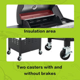 Propane Grill 3 Burner Barbecue Grill Stainless Steel Gas Grill with Side Burner, 37,000 BTU Outdoor W3212P279747