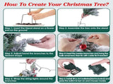 50 LED Lifelike Artificial Christmas Tree - 8 Lighting Modes, Auto 6H/18H Timer & IP44 Waterproof, 43340012