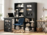 Space-Saving Foldable Writing Table, Convertible Wall-Mounted Computer Desk with Storage Shelves & 42960371