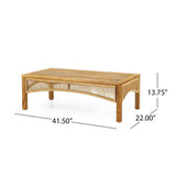 4-Pieces Acacia Wood Patio Furniture, Outdoor Furniture with Coffee Table, Patio Conversation 72408.00LBGE