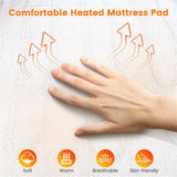75 X 39 Electric Heated Mattress Pad with Adjustable Temperatures 10 H Timer 46839340