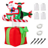 6 Feet Christmas Inflatables Airplane with Built-In Blower 15326109
