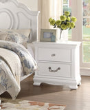 ZNTS Classic Traditional Style 1pc Nightstand Wood White Finish Dovetail Drawers Bed Side Table Bedroom B01146479