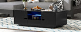 U-Can Modern High Glossy Rectangle Coffee Table, Stylish Center Table with Storage Space, Accent N724P294656B