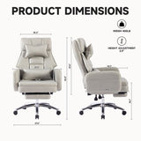 Swivel Ergonomic Office Chair, Technology Leather High Back Office Chair with Lumbar Support W2367P181248
