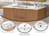 36 Inch Single Sink Bathroom Vanity with ceramic Top, MDF Cabinet, Soft Close Doors, Divided N729P417256N