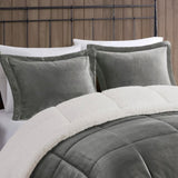 Full/Queen Plush to Sherpa Down Alternative Comforter Set B035100495