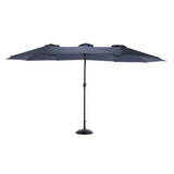14.8 Ft Double Sided Outdoor Umbrella Rectangular Large with Crank W640140332