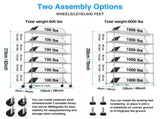 6 Tier Wire Shelving Unit, 6000 LBS NSF Height Adjustable Metal Garage Storage Shelves with Wheels, W155079891