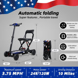 SOLAX 4-Wheel Remote Folding Mobility Scooter for Adults and Seniors, super lightweight and compact GL-W2923P220473