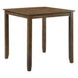 Brown Finish 5pc Counter Height Set Dining Table and 4 Chairs Upholstered Seat Wooden Kitchen Dining B011P170894