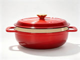 5-Quart Cast Iron Enamel Pot Includes Two Mitts and a 76704786