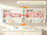 Steel Wall-Mounted Cabinet 31.50 31.50 11.81 inches White Steel Display Cabinet 14961045