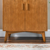 31.5" Liquor Cabinet with Wine Glass Holder & Wine Rack & Adjustable Shelf, Wine Cabinet, Kitchen W1801P195634
