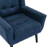 Modern Soft Linen Material Ergonomics Accent Chair Living Room Chair Bedroom Chair Home Chair With W67634083