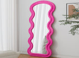 Flannel Full Length Wave rose Floor Mirror for Bedroom living room Hanging or Against The Wall 76225535