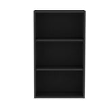Guadalupe Wall Cabinet in Melamine with Open Storage, Black B128P244994