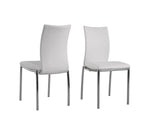 Contempory Modern Faux Leatheratte Side Chair In White, Set of 4 B091P183411