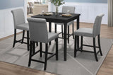 Counter Height Table Black Finish 1pc Square Transitional Style Wooden Dining Kitchen Furniture B011P168508