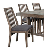 ZNTS Wooden Side Chairs 2pc Set Padded Fabric-Covered Seats Natural Weathering Look Dining Room Furniture B01151372